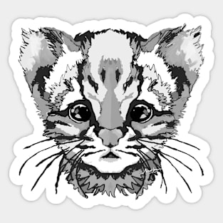 Black and white cat Sticker